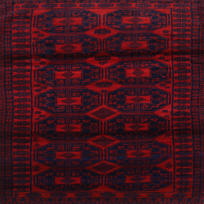 Round Machine Washable Traditional Tomato Red Rug, wshtr3112