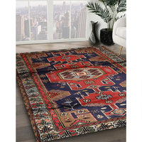 Traditional Dark Gold Brown Persian Rug, tr3119