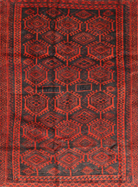 Machine Washable Traditional Red Rug, wshtr311