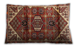 Traditional Classic Rectangular Tomato Red Lumbar Throw Pillow, 13 inch by 19 inch, lbtr3123