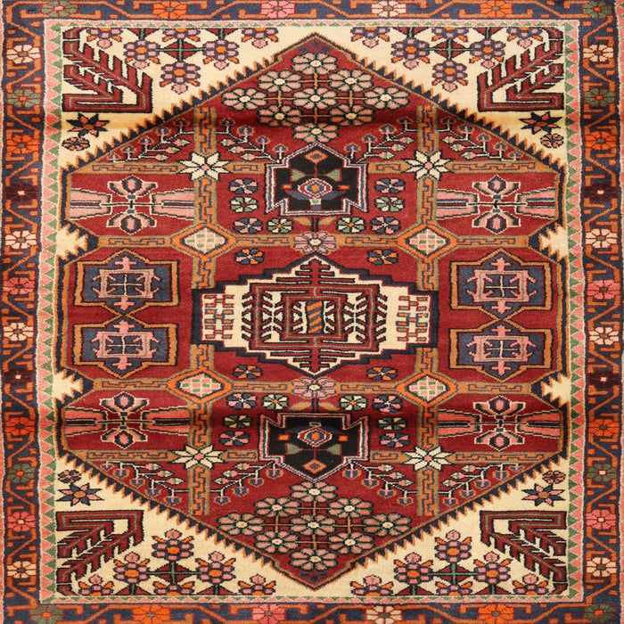 Square Traditional Red Persian Rug, tr3123