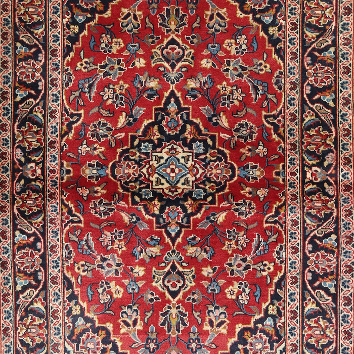 Machine Washable Traditional Orange Salmon Pink Rug, wshtr3124