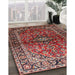 Machine Washable Traditional Orange Salmon Pink Rug in a Family Room, wshtr3124