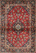 Traditional Saffron Red Medallion Rug, tr3125