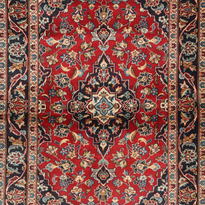 Machine Washable Traditional Saffron Red Rug, wshtr3125