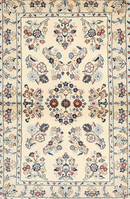 Machine Washable Traditional Vanilla Gold Rug, wshtr3127