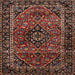 Square Traditional Deep Red Persian Rug, tr3128