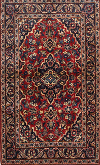 Machine Washable Traditional Deep Red Rug, wshtr3129