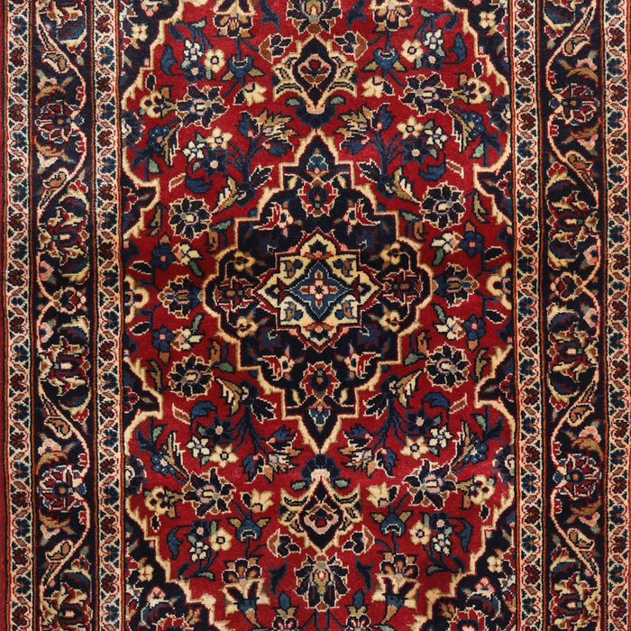 Machine Washable Traditional Deep Red Rug, wshtr3129