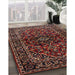 Traditional Deep Red Persian Rug in Family Room, tr3129