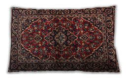 Traditional Classic Rectangular Deep Red Lumbar Throw Pillow, 13 inch by 19 inch, lbtr3129