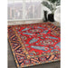 Traditional Dark Almond Brown Persian Rug in Family Room, tr312