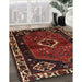 Traditional Chestnut Brown Persian Rug in Family Room, tr3131