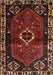 Machine Washable Traditional Chestnut Brown Rug, wshtr3131