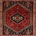 Square Traditional Chestnut Brown Persian Rug, tr3132