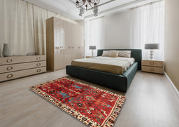 Traditional Red Persian Rug in a Bedroom, tr3133