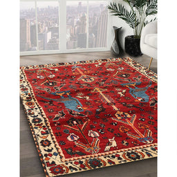 Machine Washable Traditional Red Rug in a Family Room, wshtr3133