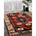 Traditional Dark Almond Brown Persian Rug in Family Room, tr3134