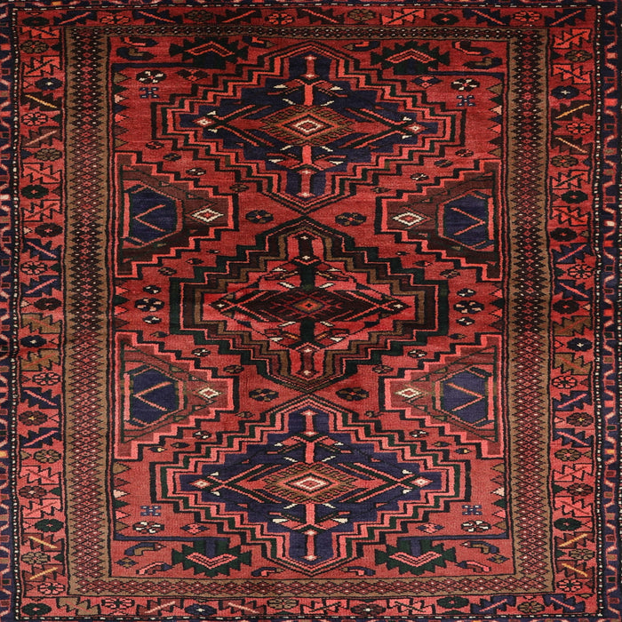 Square Traditional Brown Red Persian Rug, tr3136