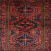 Round Machine Washable Traditional Brown Red Rug, wshtr3136