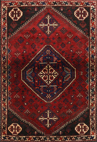 Machine Washable Traditional Dark Brown Rug, wshtr3137