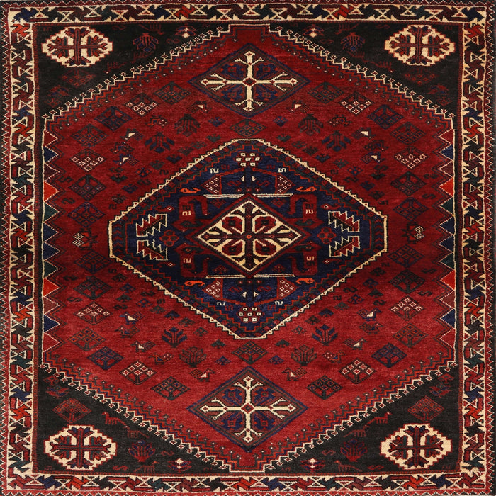 Square Traditional Dark Brown Persian Rug, tr3137