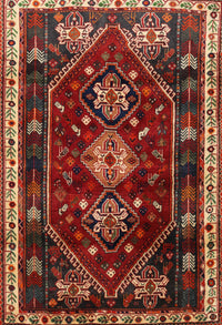 Machine Washable Traditional Tomato Red Rug, wshtr3139