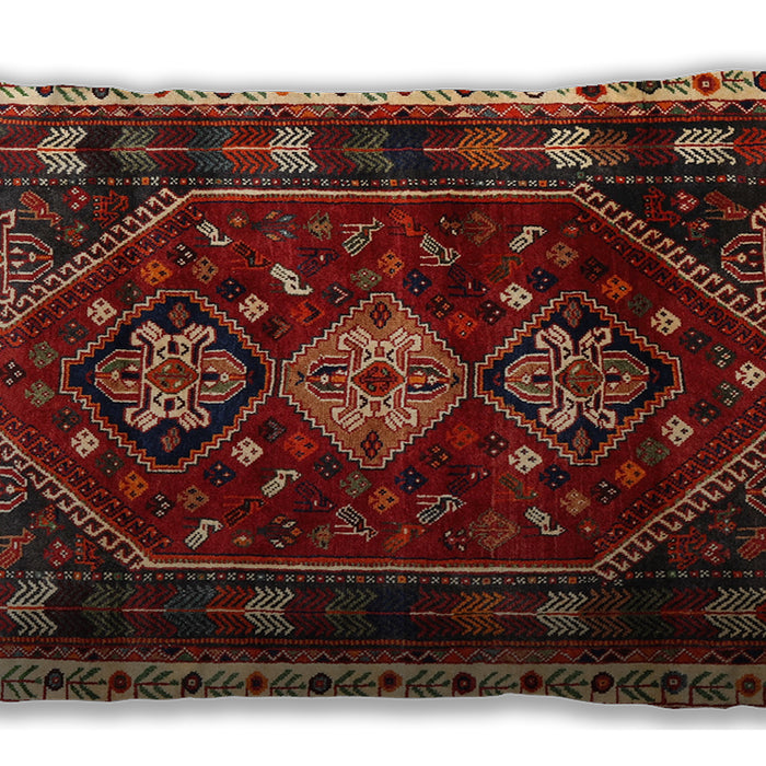 Traditional Classic Rectangular Tomato Red Lumbar Throw Pillow, 13 inch by 19 inch, lbtr3139