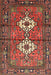 Machine Washable Traditional Rust Pink Rug, wshtr313