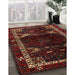 Machine Washable Traditional Sepia Brown Rug in a Family Room, wshtr3140