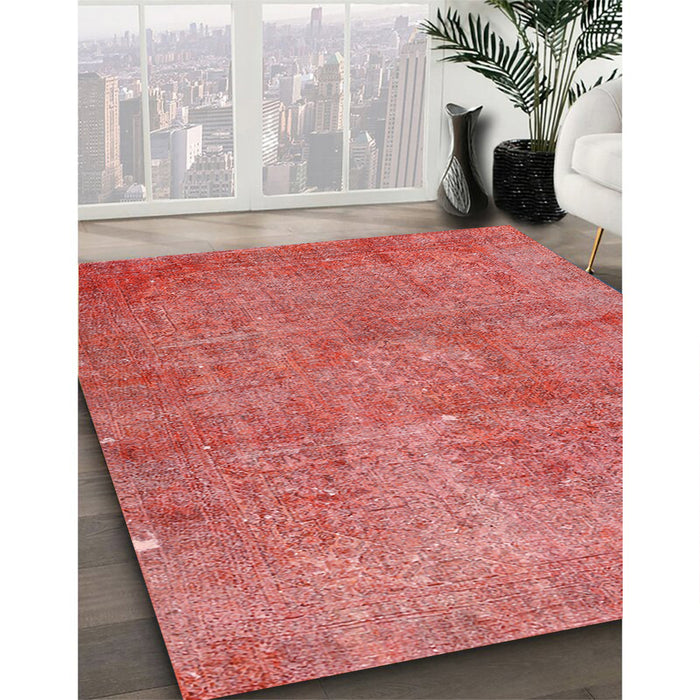 Machine Washable Traditional Fire Red Rug in a Family Room, wshtr3142