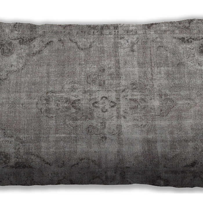 Traditional Classic Rectangular Dark Gray Lumbar Throw Pillow, 13 inch by 19 inch, lbtr3144