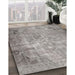 Machine Washable Traditional Dark Gray Rug in a Family Room, wshtr3144