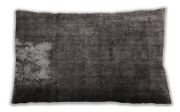 Traditional Classic Rectangular Western Charcoal Gray Lumbar Throw Pillow, 13 inch by 19 inch, lbtr3145