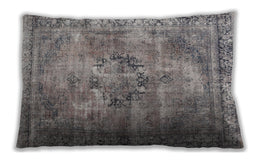 Traditional Classic Rectangular Sandstone Brown Lumbar Throw Pillow, 13 inch by 19 inch, lbtr3146