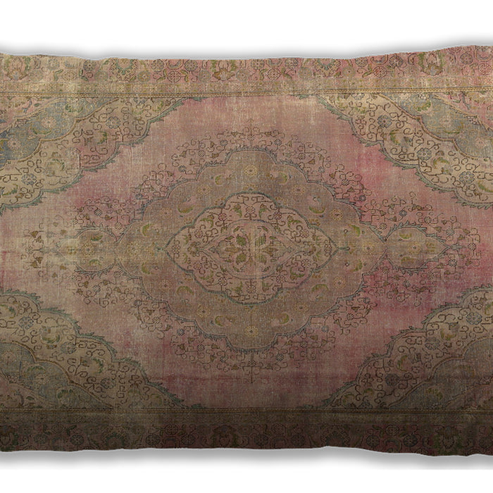Traditional Classic Rectangular Brown Sand Brown Lumbar Throw Pillow, 13 inch by 19 inch, lbtr3148