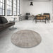 Round Traditional Pink Persian Rug in a Office, tr3149