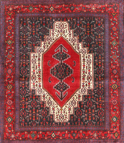 Machine Washable Traditional Red Rug, wshtr314