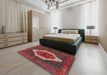 Machine Washable Traditional Red Rug in a Bedroom, wshtr314