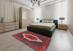 Traditional Red Persian Rug in a Bedroom, tr314