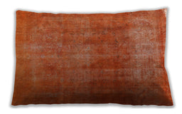 Traditional Classic Rectangular Orange Red Orange Lumbar Throw Pillow, 13 inch by 19 inch, lbtr3150