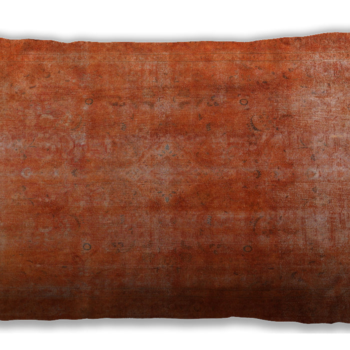 Traditional Classic Rectangular Orange Red Orange Lumbar Throw Pillow, 13 inch by 19 inch, lbtr3150