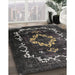 Traditional Charcoal Black Persian Rug in Family Room, tr3151