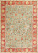 Machine Washable Traditional Brown Rug, wshtr3153