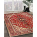 Machine Washable Traditional Tangerine Pink Rug in a Family Room, wshtr3154