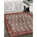 Traditional Saffron Red Persian Rug in Family Room, tr3155