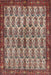 Machine Washable Traditional Saffron Red Rug, wshtr3155