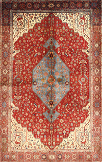 Machine Washable Traditional Sand Brown Rug, wshtr3156