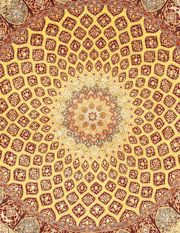 Machine Washable Traditional Yellow Rug, wshtr3157