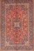 Machine Washable Traditional Light Copper Gold Rug, wshtr3158